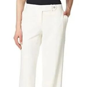NWT Calvin Klein Classic Fit Stretch Trouser Leg Suit Pant Size 12R in Cream